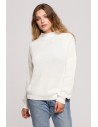Sweter z półgolfem - ecru
