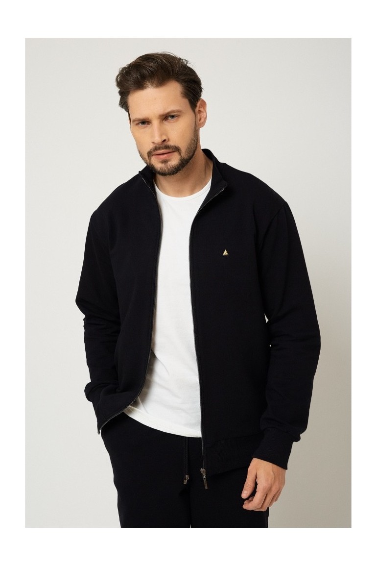 CM6110 Bluza męska na zamek - czarna