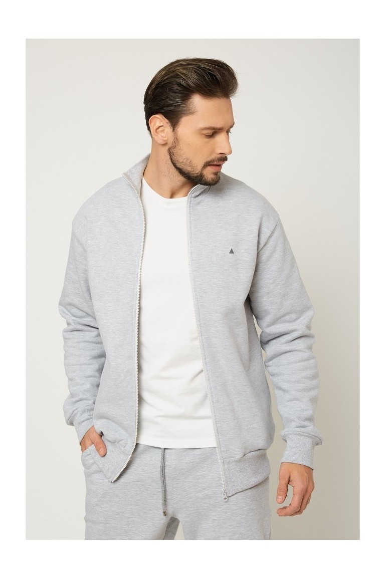 CM6110 Bluza męska na zamek - szara