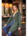 Wygodna bluza typu parka - militarno-zielona