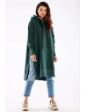 Bluza oversize z rozcięciami po bokach - zielona