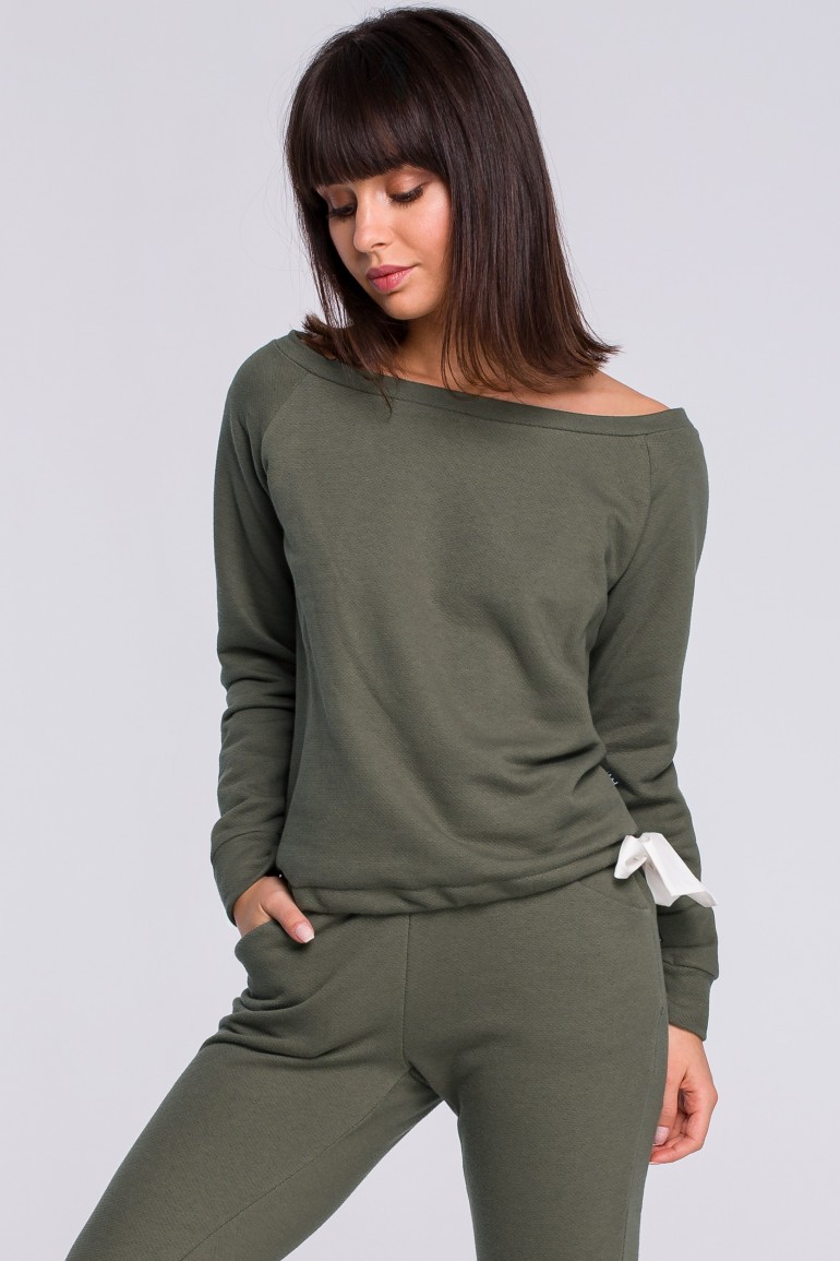 CM4122 Bluza z wiązaniem - khaki