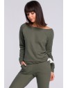 Bluza z wiązaniem - khaki