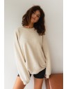 Klasyczna bluza o kroju regular fit - beżowa