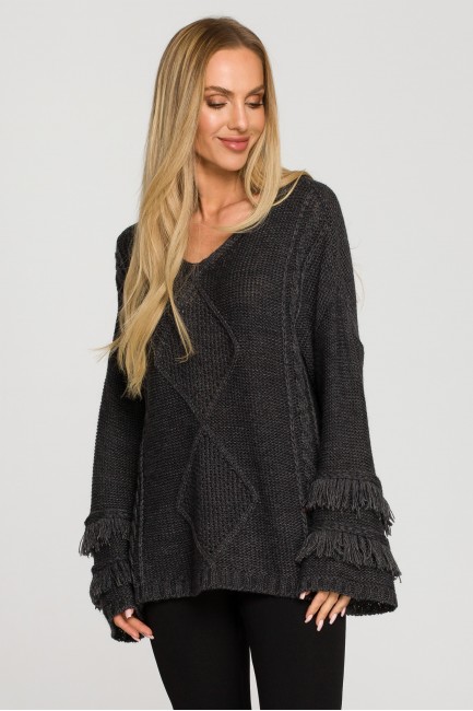 CM6854 Sweter w stylu boho...