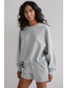 Bluza damska o kroju regular fit - błękitna