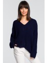 Sweter asymetryczny - granatowy