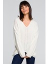 Sweter asymetryczny - ecru