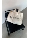 Bawełniana torba typu shopper - beżowa