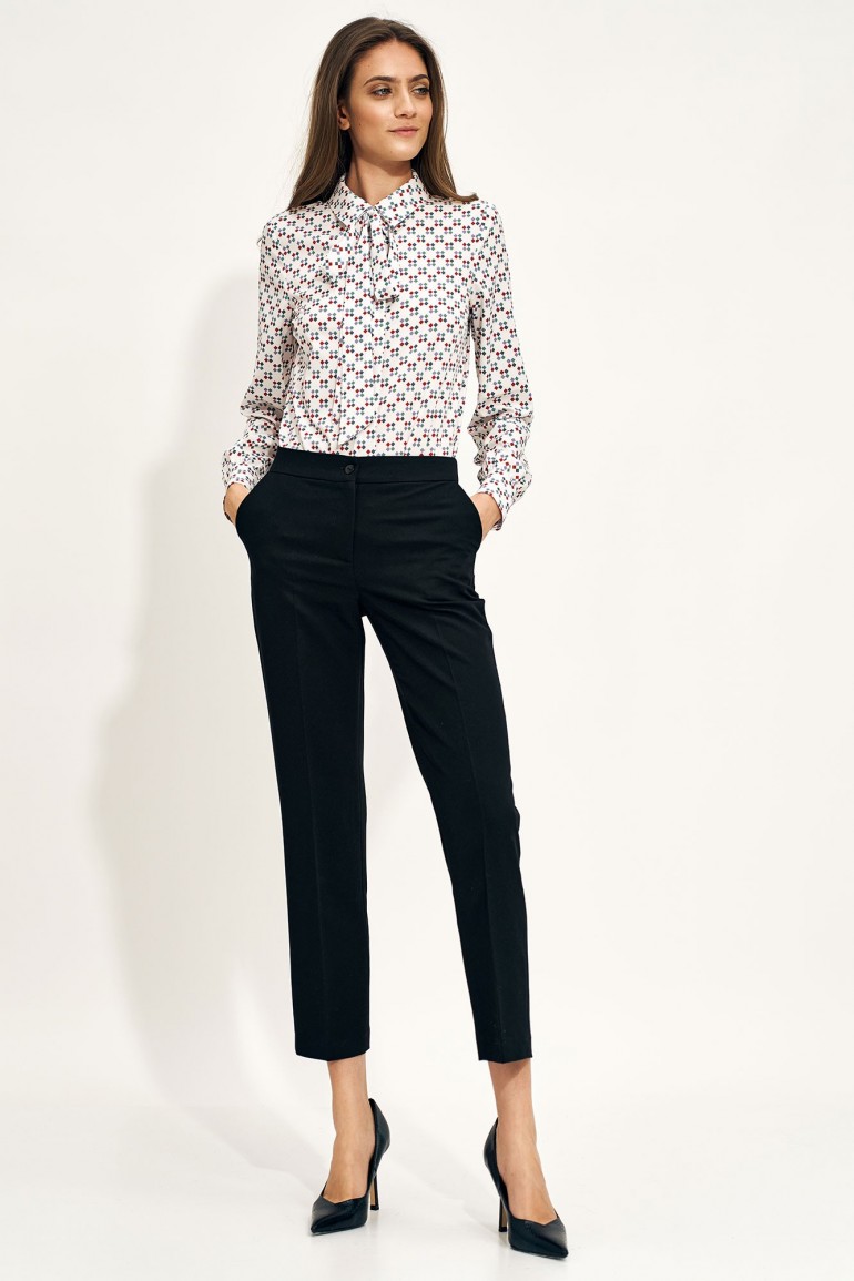 CM6769 Spodnie chino z kieszeniami - czarne
