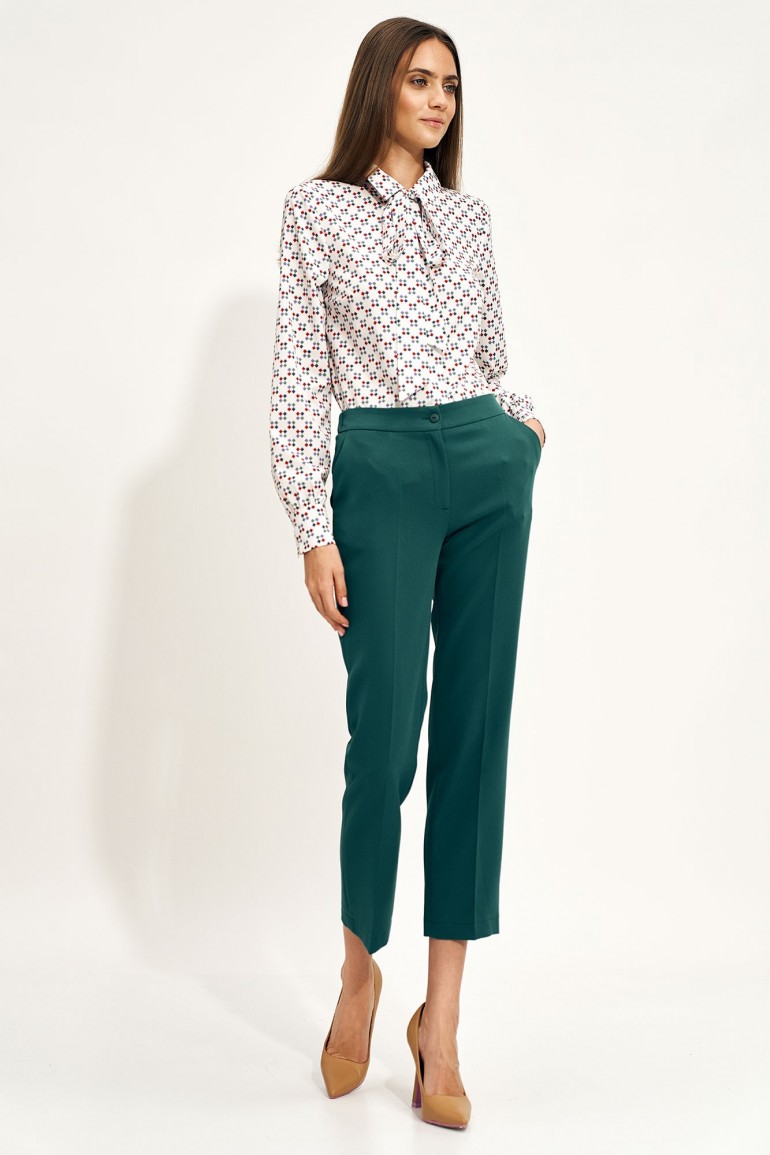 CM6769 Spodnie chino z kieszeniami - zielone