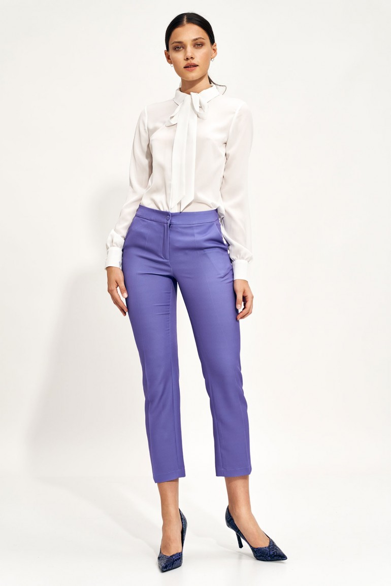 CM6769 Spodnie chino z kieszeniami - fioletowe