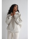 Bluza oversize z kapturem - szara