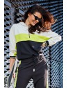 Sportowa bluza z kapturem - limonkowa