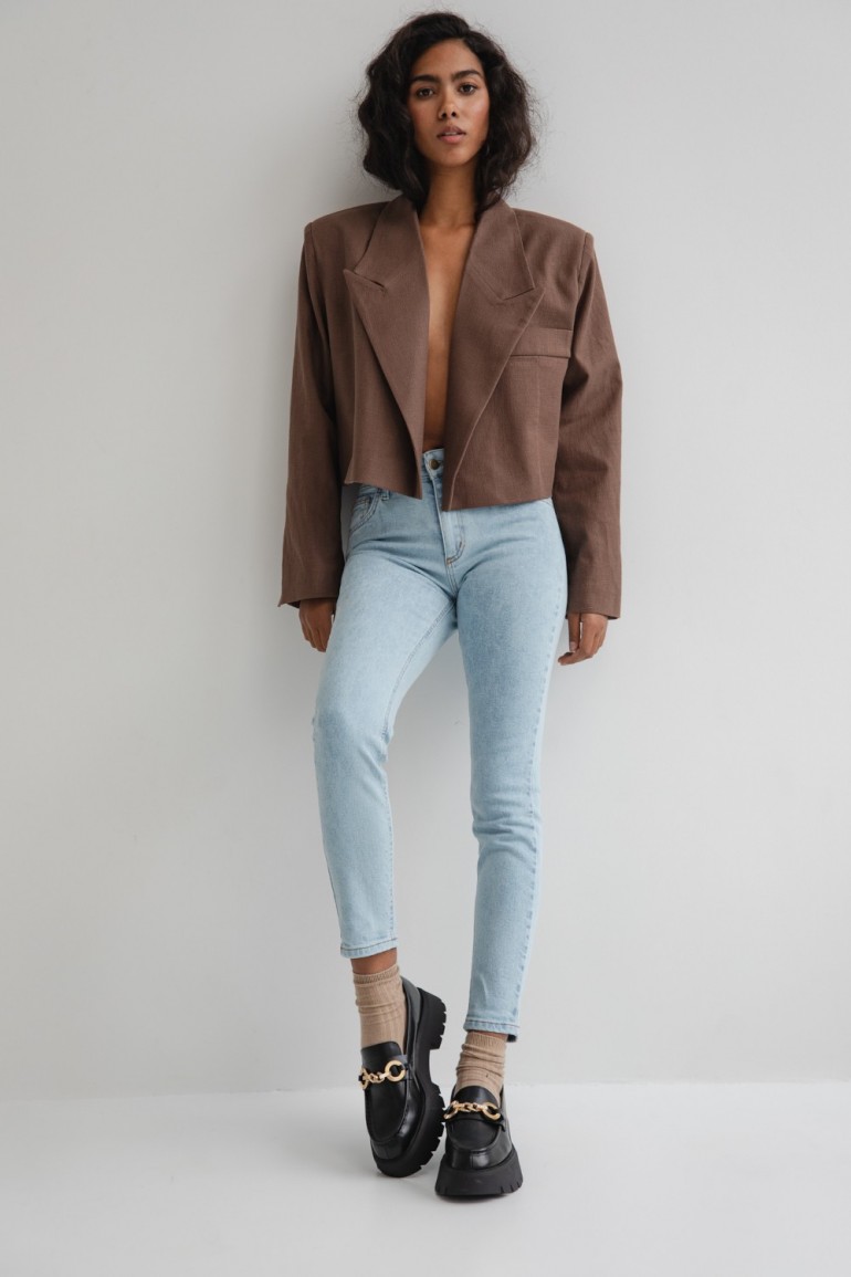 CM7022 Spodnie jeansowe typu slim - niebieskie