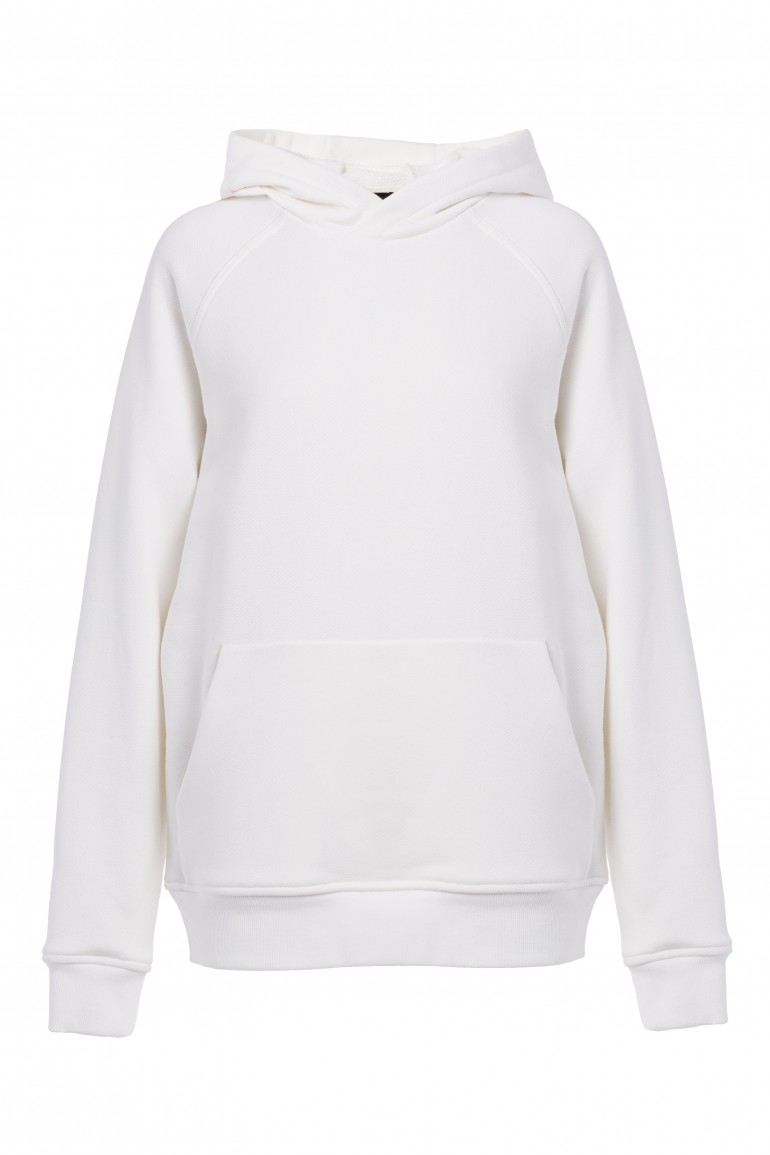 CM7057 Bluza unisex z kieszenią kangurek i kapturem - ecru