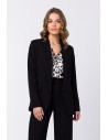 Elegancka marynarka bez zapięcia - czarna