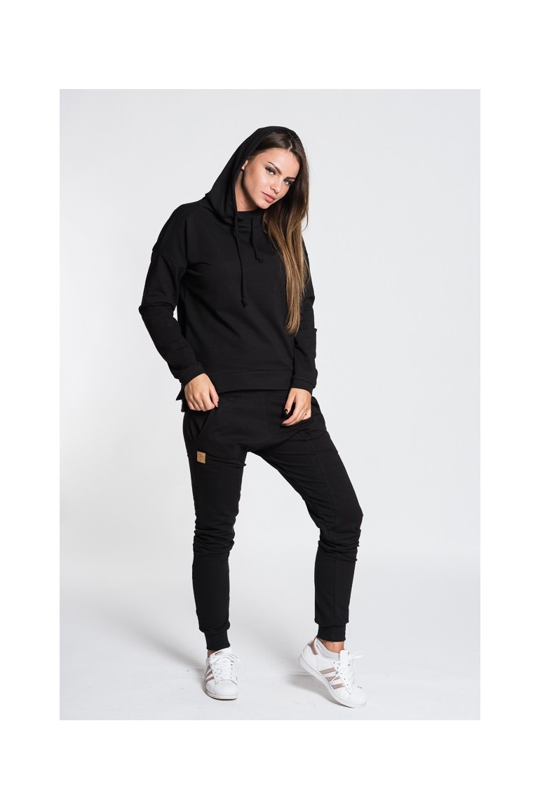 CM4225 Dresowe spodnie baggy - czarne