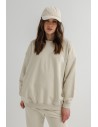 Bluza damska o kroju regular fit - śmietankowa