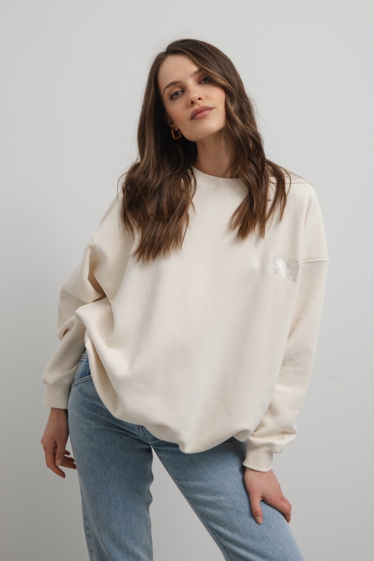CM7126 Bluza damska o kroju regular fit - beżowa