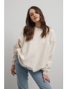 Bluza damska o kroju regular fit - beżowa