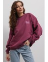 Bluza damska o kroju regular fit - bordowa