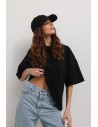 Klasyczny t-shirt typu oversize - czarny