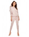 Elegancka bluza z kapturem - różowa