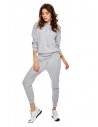 Elegancka bluza z kapturem - szara
