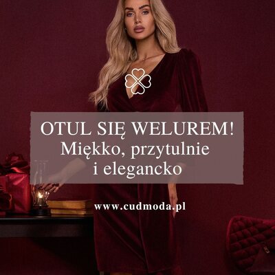 Otul się welurem… ✨
Poznaj kolekcję welurowych sukienek (i nie tylko), które idealnie wpisują się w świąteczny klimat.
Miękkie, zmysłowe, eleganckie — stworzone, by podkreślić kobiecość i dodać blasku każdej zimowej stylizacji.

To modele, które same tworzą atmosferę: ciepłe, luksusowe w dotyku i idealne na wigilijną kolację, świąteczne spotkania czy zimowe przyjęcia.

👉 Odkryj welurowe modele i otul się świąteczną elegancją ✨🖤

#cudmoda #sukienka #welurowasukienka #sukienkawelurowa