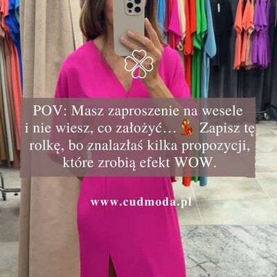 Masz zaproszenie na wesele i nadal szukasz tej jednej, idealnej kreacji? ✨ Dobrze trafiłaś! ❤️

Przygotowaliśmy kilka propozycji, które zachwycają krojem, detalami i robią prawdziwy efekt „wow”. To modele, obok których trudno przejść obojętnie. 💫

Zapisz tę rolkę, żeby wrócić do niej, gdy będziesz kompletować swoją weselną stylizację. 👀

A jeśli chcesz zobaczyć jeszcze więcej inspiracji, zajrzyj na www.cudmoda.pl lub odwiedź nasz sklep stacjonarny w Częstochowie. Czeka tam znacznie więcej wyjątkowych kreacji. ❤️

#cudmoda #czestochowa #sukienkinawesele #sukienki