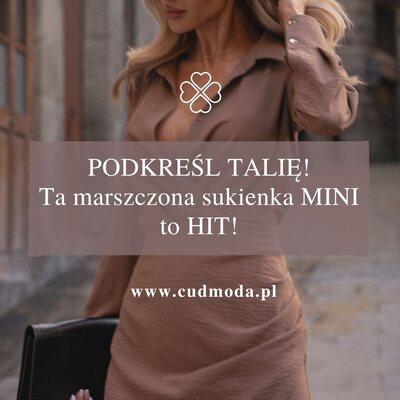 Podkreśl talię! Ta marszczona sukienka mini to hit! 🤎
Kopertowy dekolt pięknie eksponuje górę, marszczenie podkreśla talię, a długość mini dodaje lekkości i pewności siebie. Efekt? Sylwetka wygląda obłędnie bez żadnego wysiłku ✨

#cudmoda #sukienka #sukienkamini #modadamska
