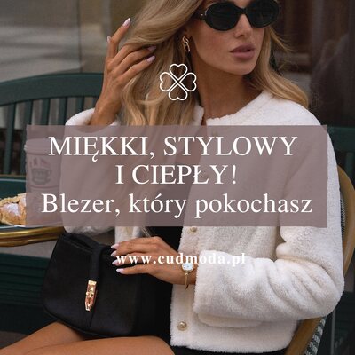 Szukasz czegoś, co doda Twoim stylizacjom odrobiny elegancji i przytulności? Ten krótki blezer w kolorze ecru to strzał w dziesiątkę! ✨

✅ Wykonany z miękkiej dzianiny typu miś, zapewnia komfort noszenia przez cały dzień.
✅ Prosty fason z ozdobnymi klapami i złotymi guzikami nadaje mu ponadczasowego charakteru.
✅ Idealny do casualowych stylizacji – świetnie komponuje się z dopasowaną bluzką, koszulą czy t-shirtem.

#cudmoda #blezer #modadamska #stylowakobieta #modoweinspiracje