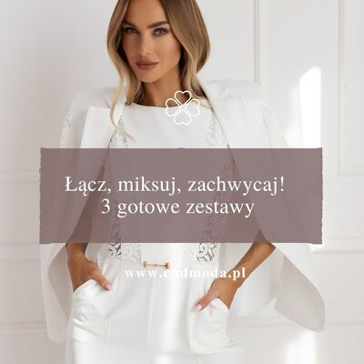 Łącz, miksuj, zachwycaj! ❤️ 3 gotowe zestawy, które pokazują, że dobrze dobrane elementy potrafią stworzyć naprawdę wyjątkowy look 💫

Kombinezon z marynarką, elegancka midi czy mini w bardziej fashion wydaniu - każda stylizacja ma swój charakter i daje zupełnie inny efekt ✨ To właśnie lubimy najbardziej - modele, które możesz dowolnie łączyć i tworzyć stylizacje idealnie dopasowane do siebie 👌

#cudmoda #marynarkadamska #kombinezondamski #modadamska