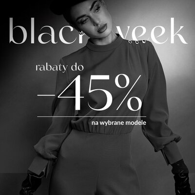 BLACK WEEK trwa! 🖤 Przygotowaliśmy dla Was rabaty aż do -45%! Wśród przecenionych produktów znajdziecie bestsellery, nowości i wiele innych modeli 🔥 

👉 www.cudmoda.pl

#cudmoda #blackweek #sukienka #modadamska