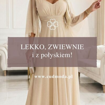 Lekko, zwiewnie i z połyskiem! ✨ 

Ta sukienka maxi z dekoltem w serek to propozycja dla kobiet, które kochają wyglądać elegancko, ale z charakterem ❤️ Jej subtelny blask pięknie podkreśla każdy ruch i nadaje stylizacji wyjątkowego szyku — idealna na wieczorne wyjścia, uroczyste kolacje czy specjalne okazje, kiedy chcesz błyszczeć 🤩

#cudmoda #sukienka #sukienkamaxi #eleganckasukienka