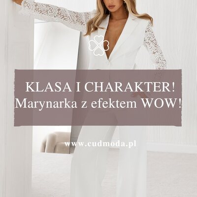 ✨ Idealna marynarka na wiosenne uroczystości

Szukasz czegoś eleganckiego, ale z lekkim, kobiecym akcentem? Ta marynarka to strzał w dziesiątkę 🎯 Dopasowany fason pięknie podkreśla sylwetkę, a koronkowe rękawy dodają jej subtelności i wyjątkowego charakteru. To klasyka w odświeżonym, bardzo stylowym wydaniu.

Świetnie sprawdzi się na:
🌸 komunie
🥂 rodzinne uroczystości
💐 eleganckie spotkania wiosenne

#cudmoda #marynarkadamska #modadamska #stylizacje