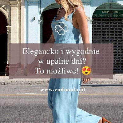 Elegancko i wygodnie w upalne dni? ☀️ To możliwe! 🩵

Kiedy temperatura rośnie, nie musisz wybierać między komfortem a stylem 😉 Ten kombinezon na ramiączkach z szerokimi nogawkami zapewnia swobodę noszenia, pięknie układa się na sylwetce i sprawia, że nawet w najcieplejsze dni możesz wyglądać elegancko.

Lekki, kobiecy i niezwykle uniwersalny - idealny dla kobiet, które cenią wygodę, ale nie chcą rezygnować z efektownego looku ✨

#cudmoda #kombinezondamski #modanalato #stylowakobieta