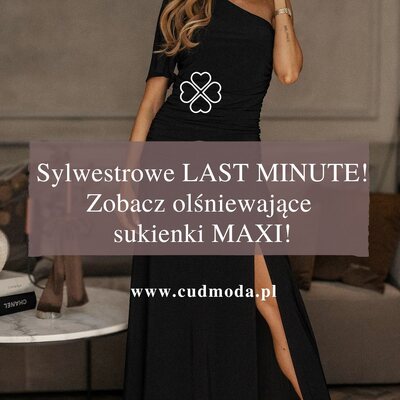 Sylwester tuż-tuż! ✨
Nie masz jeszcze stylizacji na tę wyjątkową noc? Zobacz sukienki maxi, które zrobią efekt WOW 💃

Długie, zmysłowe kroje i idealne dopasowanie — nasze sylwestrowe maxi to gotowy przepis na wejście w Nowy Rok w wielkim stylu ✨

#cudmoda #sukienka #sukienkamaxi #stylowakobieta