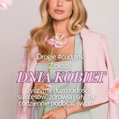 #CUDgirls, niech każdy dzień będzie wyjątkowy! 🌸❤️

Z okazji Dnia Kobiet w naszym sklepie trwa promocja -20% na produkty marek MOE i Stylove! 🔥

#cudmoda #dzienkobiet #womensday #happywomensday
