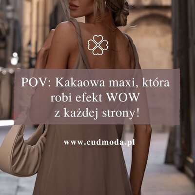 Sukienka, która zachwyca z każdej strony ❤️

Z przodu minimalistyczna i elegancka, z tyłu robi prawdziwy efekt „wow” 💫

Długość maxi pięknie wydłuża sylwetkę, a głęboki dekolt na plecach dodaje całości wyjątkowego, kobiecego charakteru. To właśnie ten detal sprawia, że trudno oderwać od niej wzrok 🥰

#cudmoda #sukienka #sukienki #sukienkamaxi